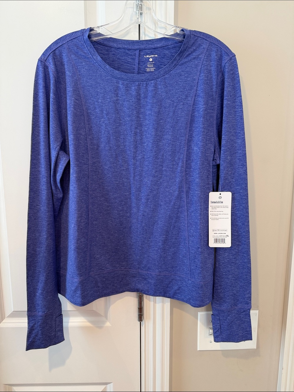Layer 8 Quick-Dry Women’s long sleeve top -blueish-purple